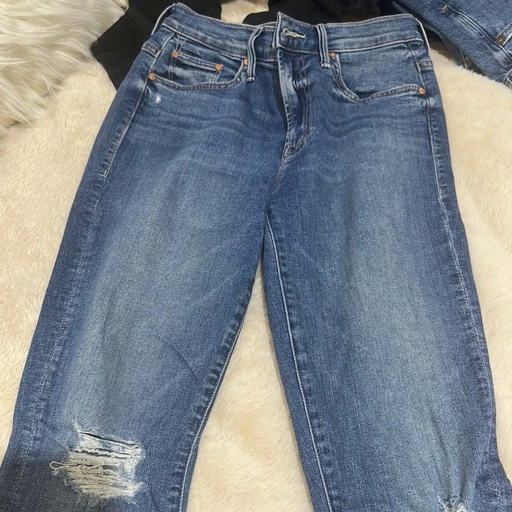 Mother jeans Classic Blue Distressed Women Jeans